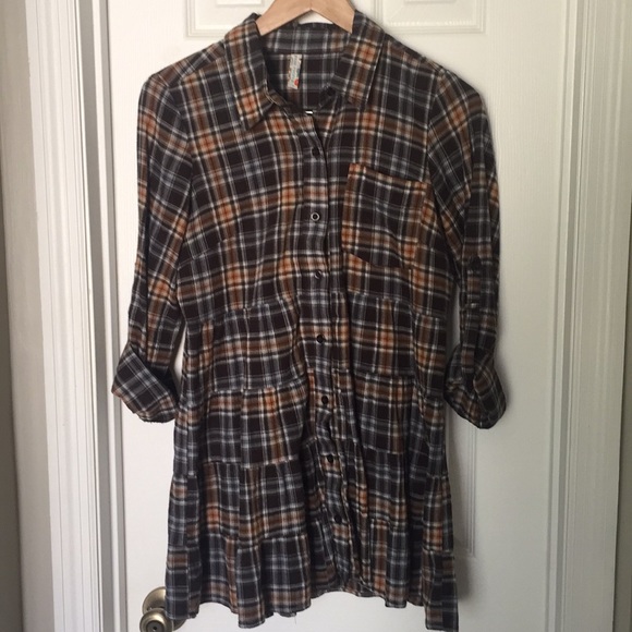 Free People Tops - Free People Eternal Sunshine Shirt Dress Sz 8 EUC